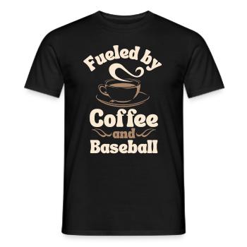 Kaffee Baseball Liebhaber - Männer T-Shirt - Schwarz - Vorne - AI Model Male 178 light (178cm)