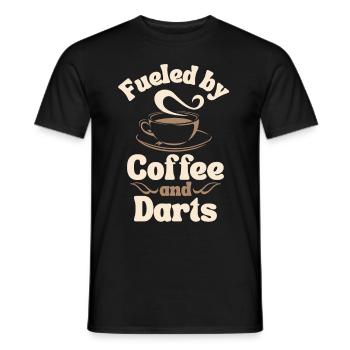 Kaffee-Dart-Liebhaber - Männer T-Shirt - Schwarz - Vorne - AI Model Male 178 light (178cm)