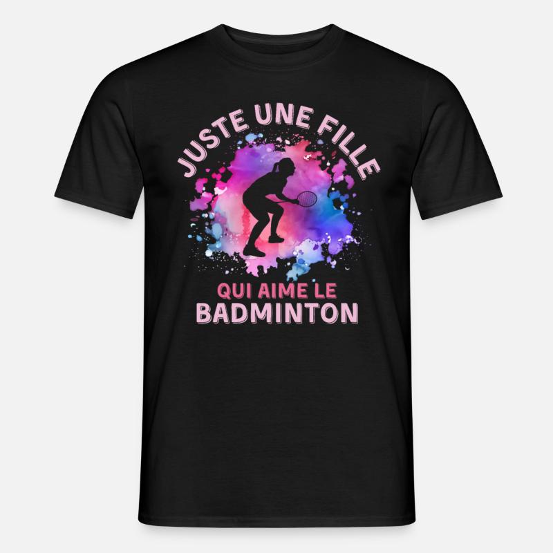 Frauen Badminton Mädchen - Männer T-Shirt - Schwarz
