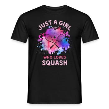 Femmes Squash Fille - T-shirt homme - noir - Devant - AI Model Male 178 light (178cm)