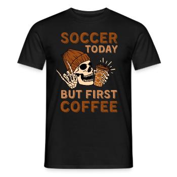Coffee Soccer skeleton - Men's T-Shirt - black - Front - AI Model Male 178 light (178cm)