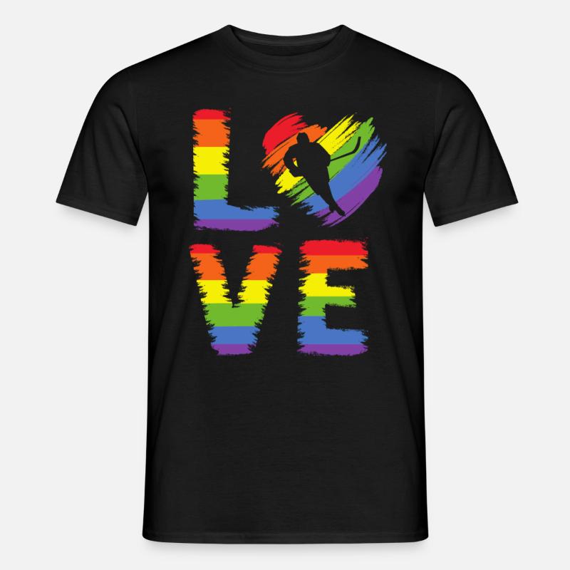 Eishockey LGBT Pride - Männer T-Shirt - Schwarz