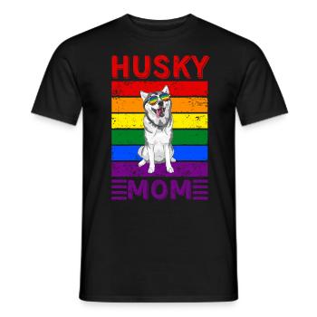 Husky Mom LGBTQ - Männer T-Shirt - Schwarz - Vorne - AI Model Male 178 light (178cm)