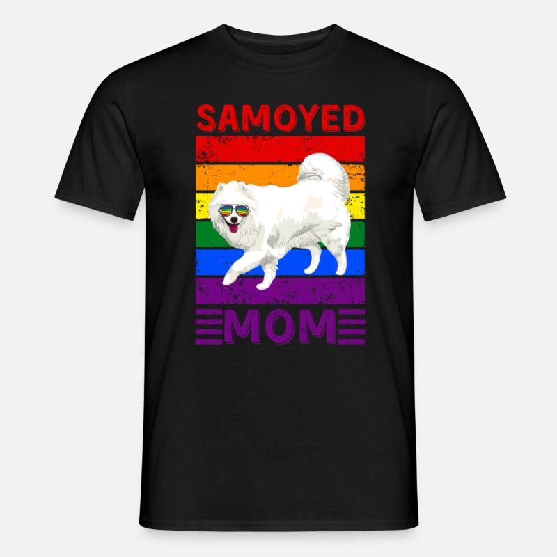 Samojedische Mutter LGBTQ - Männer T-Shirt - Schwarz