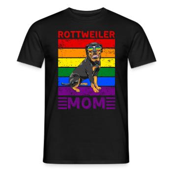 Rottweiler Mama LGBTQ - Männer T-Shirt - Schwarz - Vorne - AI Model Male 178 light (178cm)