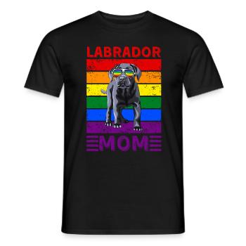 Maman Labrador LGBTQ - T-shirt homme - noir - Devant - AI Model Male 178 light (178cm)