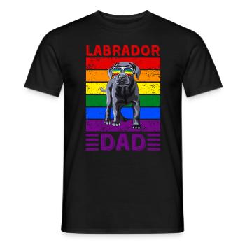 Labrador Dad LGBTQ - Men's T-Shirt - black - Front - AI Model Male 178 light (178cm)