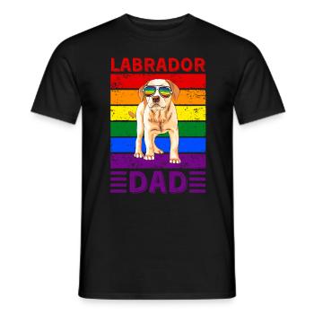 Labrador Dad LGBTQ - Men's T-Shirt - black - Front - AI Model Male 178 light (178cm)