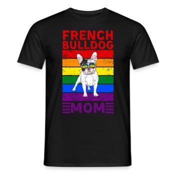 French-bulldog Mom LGBTQ - Men's T-Shirt - black - Front - AI Model Male 178 light (178cm)