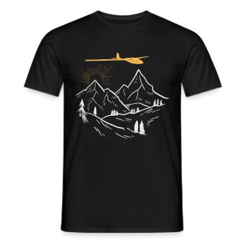 Gliding Flying Glider - Men's T-Shirt - black - Front - AI Model Male 178 light (178cm)