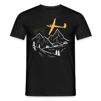 Gliding Flying Glider - Men's T-Shirt - black - Front - AI Model Male 178 light (178cm)