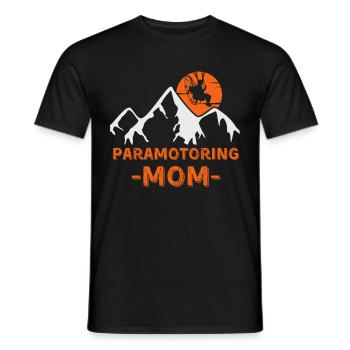 Maman paramoteur - T-shirt homme - noir - Devant - AI Model Male 178 light (178cm)