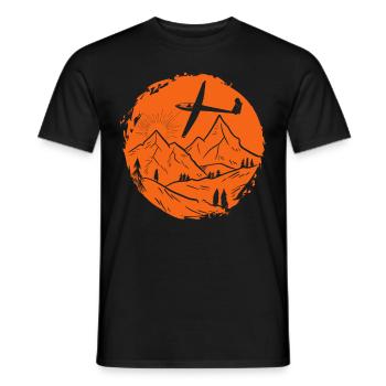 Gliding Flying Glider - Men's T-Shirt - black - Front - AI Model Male 178 light (178cm)