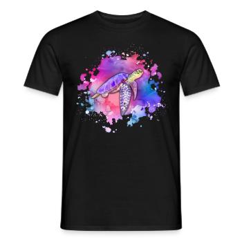 Tortue de mer-jour de la terre jour de l’océan - T-shirt homme - noir - Devant - AI Model Male 178 light (178cm)