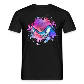 Journée de la terre pour la baleine - journée de l’océan - T-shirt homme - noir - Devant - AI Model Male 178 light (178cm)