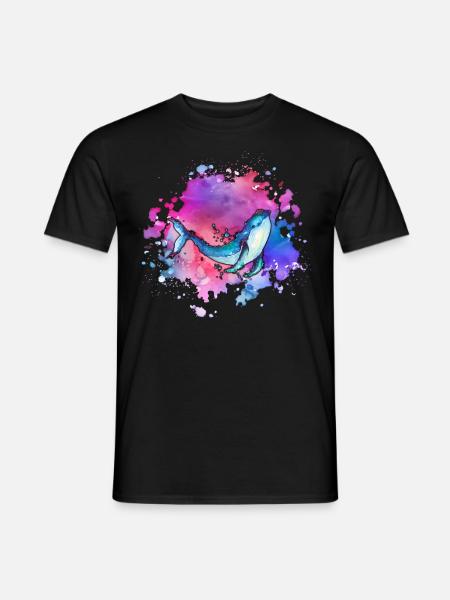 Whale earth-day ocean-day - Men's T-Shirt - black