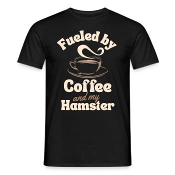 Kaffeehamster-Liebhaber - Männer T-Shirt - Schwarz - Vorne - AI Model Male 178 light (178cm)