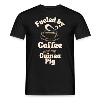 Amateur de café cochon d’Inde - T-shirt homme - noir - Devant - AI Model Male 178 light (178cm)