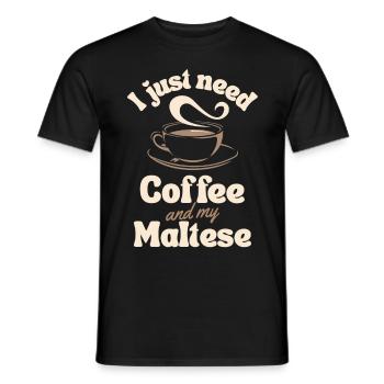 Amateur de café maltais - T-shirt homme - noir - Devant - AI Model Male 178 light (178cm)