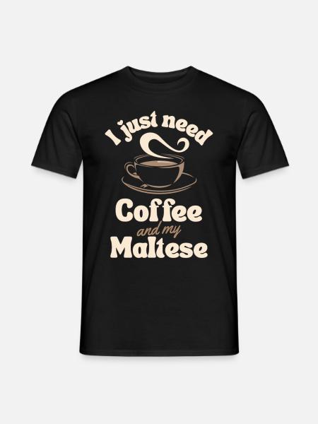 Coffee Maltese lover - Men's T-Shirt - black