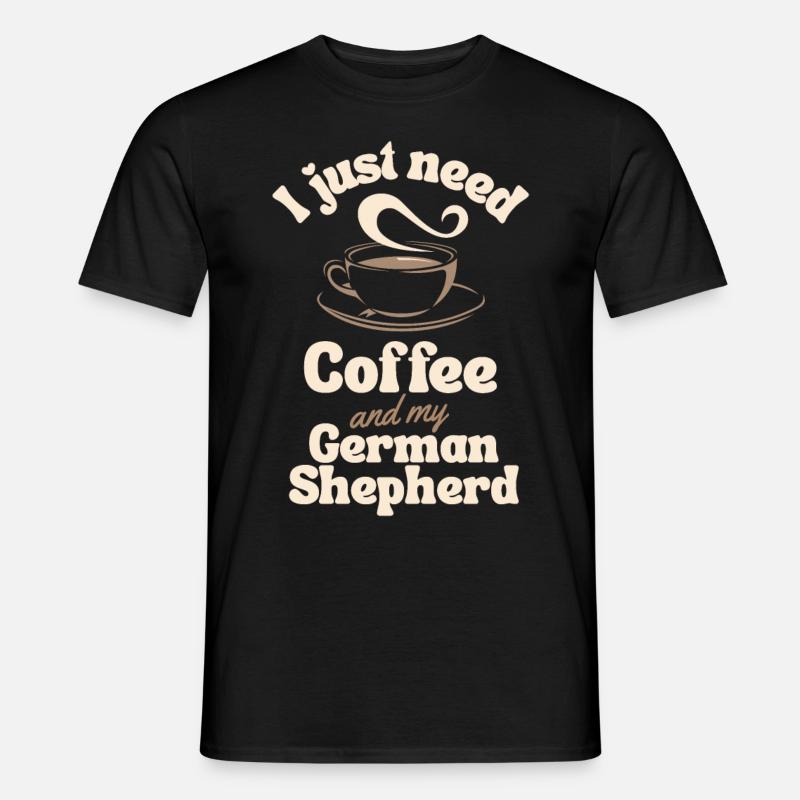 Coffee German-shepherd lover - Men's T-shirt - black