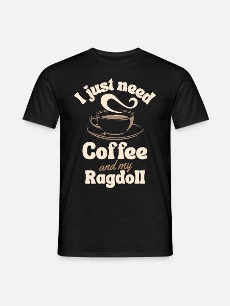 Coffee Ragdoll lover - Men's T-Shirt - black