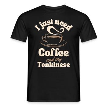 Amateur de café tonkinois - T-shirt homme - noir - Devant - AI Model Male 178 light (178cm)