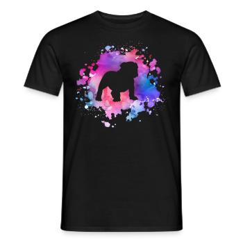 Bulldog dog lover - Men's T-Shirt - black - Front - AI Model Male 178 light (178cm)