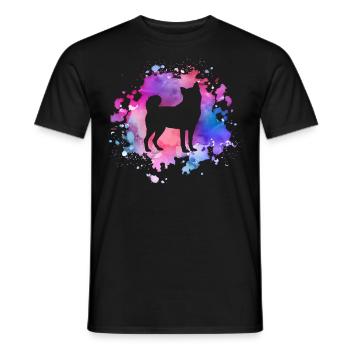 Akita dog lover - Men's T-Shirt - black - Front - AI Model Male 178 light (178cm)