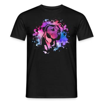 Pitbull dog lover - Men's T-Shirt - black - Front - AI Model Male 178 light (178cm)