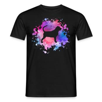 Bloodhound dog lover - Men's T-Shirt - black - Front - AI Model Male 178 light (178cm)