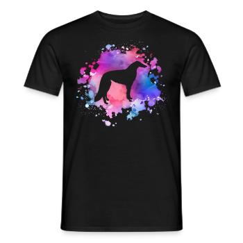Barsoi-Hundeliebhaber - Männer T-Shirt - Schwarz - Vorne - AI Model Male 178 light (178cm)