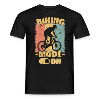 Biking retro - Men's T-Shirt - black - Front - AI Model Male 178 light (178cm)