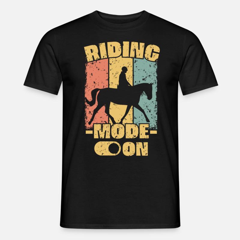 Reiten Retro - Männer T-Shirt - Schwarz