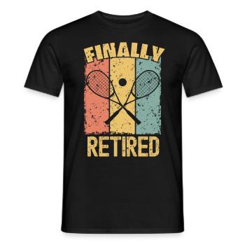 Squash retirement retro - Men's T-Shirt - black - Front - AI Model Male 178 light (178cm)