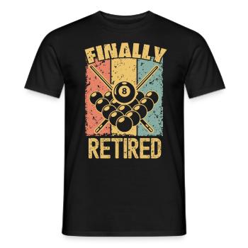 Billard Ruhestand retro - Männer T-Shirt - Schwarz - Vorne - AI Model Male 178 light (178cm)