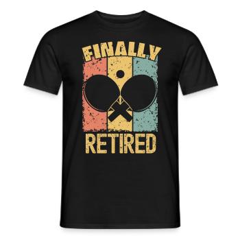Table-tennis retirement retro - Men's T-Shirt - black - Front - AI Model Male 178 light (178cm)