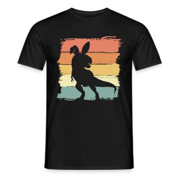Ostern Dinosaurier retro - Männer T-Shirt - Schwarz - Vorne - AI Model Male 178 light (178cm)