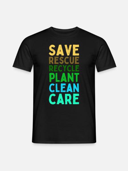 Protect our Earth quote - Men's T-Shirt - black
