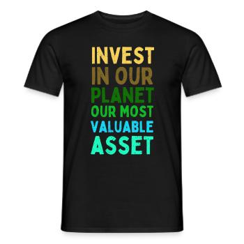 Zitat zum Schutz unserer Erde - Männer T-Shirt - Schwarz - Vorne - AI Model Male 178 light (178cm)