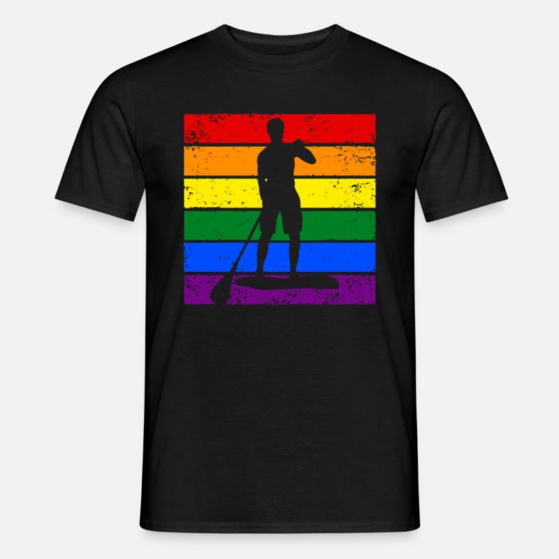 Paddleboard LGBTQ - Männer T-Shirt - Schwarz