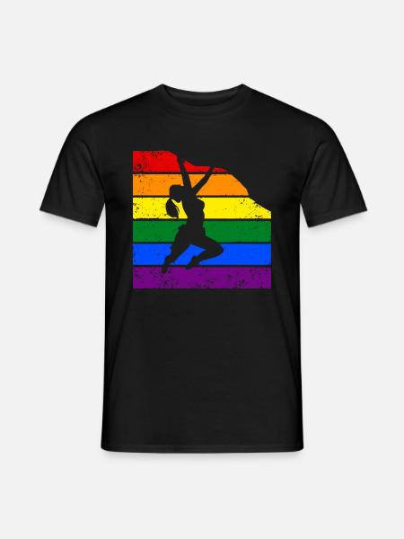 Women Climbing LGBTQ Rock-climbing - Men's T-Shirt - black