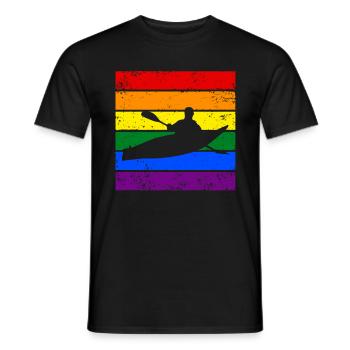 Kanufahren LGBTQ - Männer T-Shirt - Schwarz - Vorne - AI Model Male 178 light (178cm)