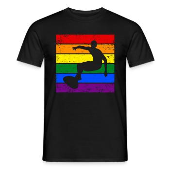 Surfen mit LGBTQ - Männer T-Shirt - Schwarz - Vorne - AI Model Male 178 light (178cm)