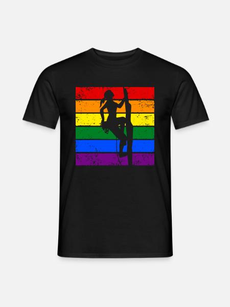 Klettern LGBTQ - Männer T-Shirt - Schwarz