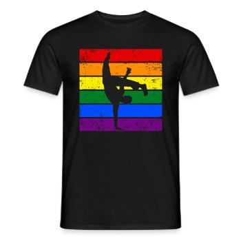 Capoeira LGBTQ - Men's T-Shirt - black - Front - AI Model Male 178 light (178cm)