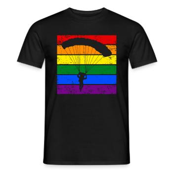 Parachute LGBTQ - Men's T-Shirt - black - Front - AI Model Male 178 light (178cm)