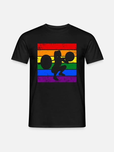 Weightlifting LGBTQ - Men's T-Shirt - black