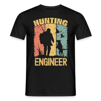 Ingénieur de chasse rétro - T-shirt homme - noir - Devant - AI Model Male 178 light (178cm)