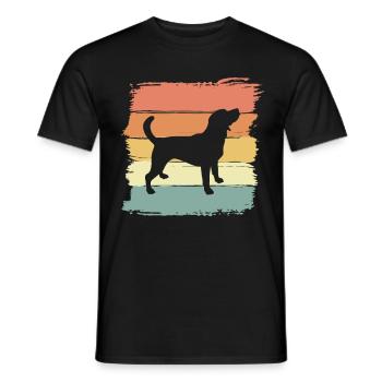Beagle retro - Men's T-Shirt - black - Front - AI Model Male 178 light (178cm)
